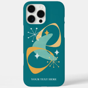Add Your Name or Text Mid Century Abstract iPhone 16 Pro Max Case