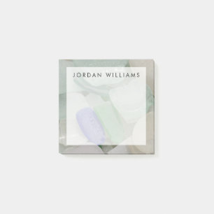 Add Your Name   Pale Beach Glass Post-it Notes