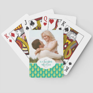 Add Your Name Pastel Pineapples Playing Cards