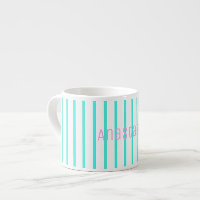 Add Your Name Personalised Espresso Coffee Mug Cup (Front Left)