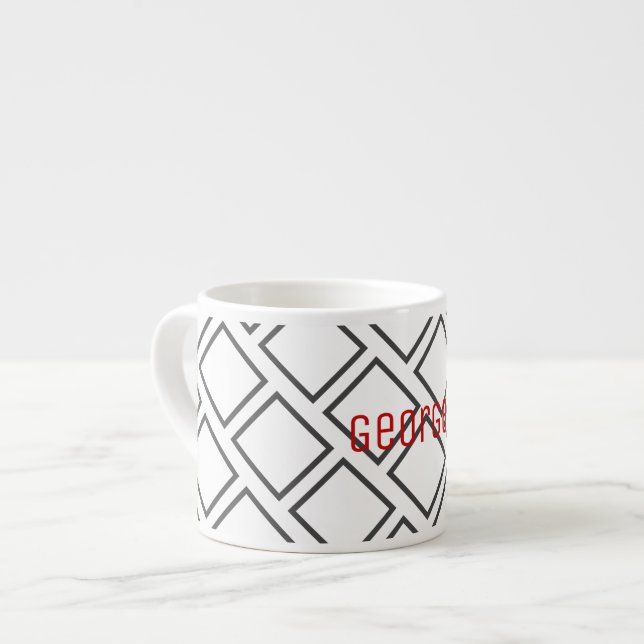 Add Your Name Personalised Espresso Coffee Mug Cup (Front Left)