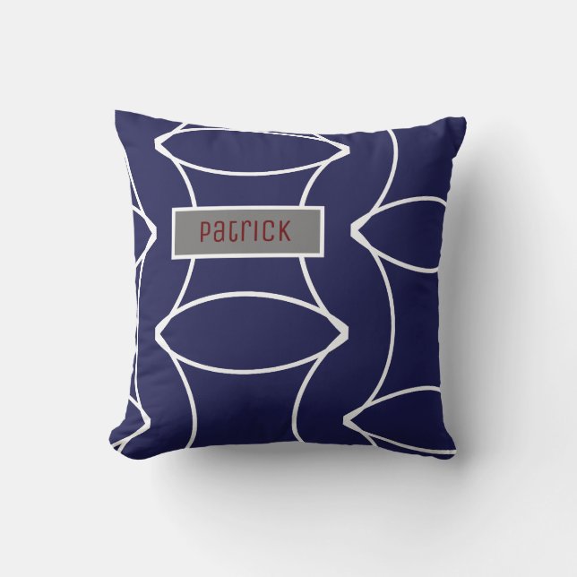 Add Your Name Personalised Throw Pillow Cushion (Front)