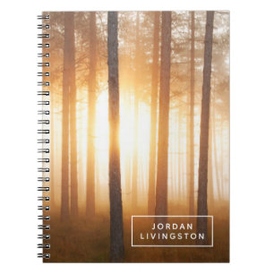 Add Your Name Pine Forest Landscape Notebook