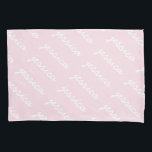 Add-Your-Name Pink Cursive Name  Pillowcase<br><div class="desc">This cosy pillow case has a light pink background with a repeating name in white. Perfect for anyone from birth to 99 years old!</div>