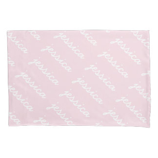 Add-Your-Name Pink Cursive Name  Pillowcase
