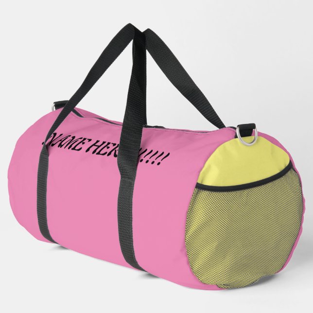 ADD YOUR NAME pink lemonade  Duffle Bag (Right Corner)