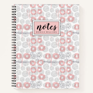 Add Your Name Polka Dot Circle Pattern Notebook