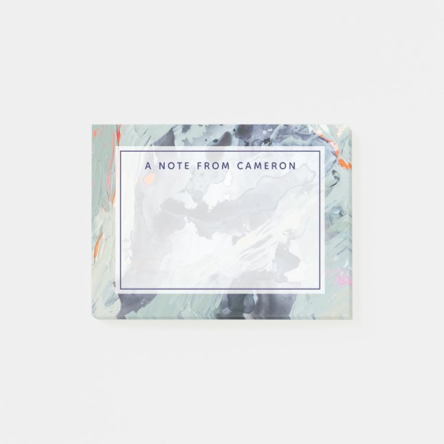 Add Your Name | Polyphonic Sea - Blue Post-it Notes (Front)