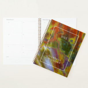 Add Your Name   Rainbow Petrified Wood Planner