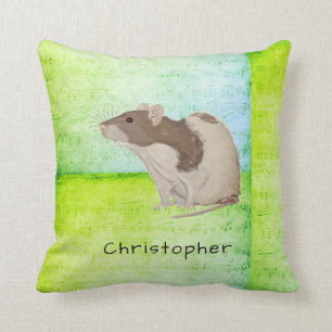 Add Your Name Rat Design Cushion