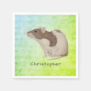 Add Your Name Rat Design Napkin