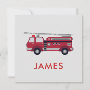 Add Your Name Red Fire truck Personalised