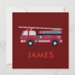 Add Your Name Red Fire truck Personalised