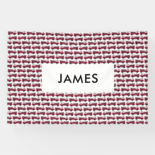 Add Your Name Red Fire truck Personalized Banner