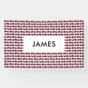 Add Your Name Red Fire truck Personalized Banner
