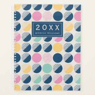 Add Your Name Retro Semi-Circle Pattern Planner