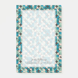 Add Your Name   Retro Vintage 60's Pattern Post-it Notes
