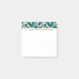 Add Your Name   Retro Vintage 60's Pattern Post-it Notes