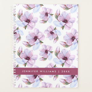 Add Your Name Romantic Floral Pattern Planner