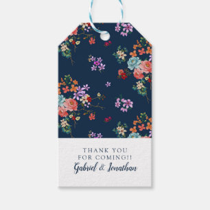 Add Your Name   Rose Bouquet Floral Pattern Gift Tags