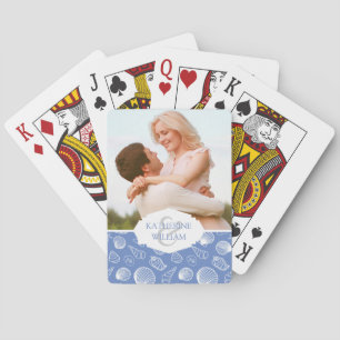 Add Your Name   Sassy Seashell Pattern Playing Cards