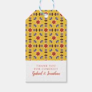 Add Your Name Scandinavian Geometric Floral Gift Tags