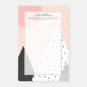 Add Your Name Scandinavian Style Mountain Peak Post-it Notes