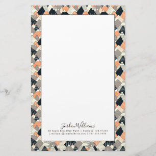 Add Your Name   Scandinavian Style Mountain Stationery