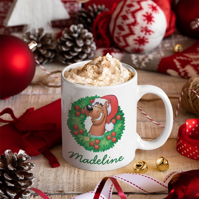 Add Your Name | Scooby in Wreath Coffee Mug (Creator Uploaded)