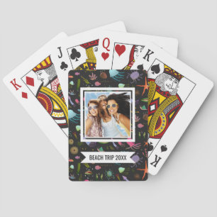 Add Your Name   Sea Critters Pattern Playing Cards