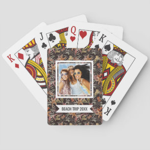 Add Your Name Shabby Sea Life Pattern Playing Cards