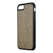Add Your Name | Sketch of New York City Map Carved Wood iPhone Case (Left)
