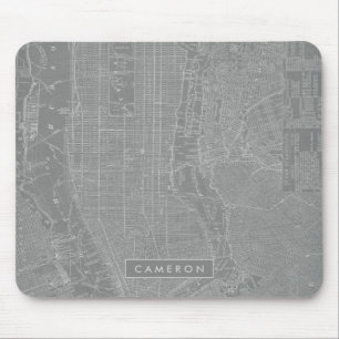 Add Your Name   Sketch of New York City Map Mouse Pad