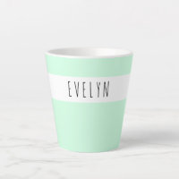 Add your Name Skinny Font Typography Mint Green