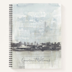 Add Your Name   Sky Horizon - Neutral Colours Notebook