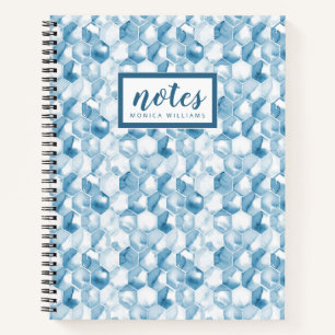 Add Your Name   Soft Blue Watercolor Canotype Notebook