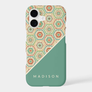 Add Your Name Southwest Hexagon Pattern