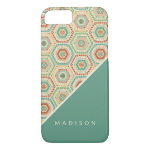 Add Your Name   Southwest Hexagon Pattern iPhone 8/7 Case