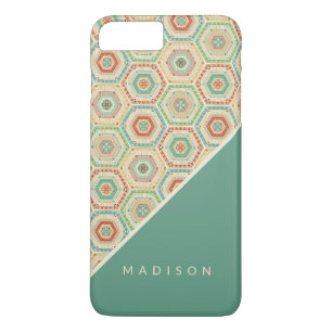 Add Your Name   Southwest Hexagon Pattern iPhone 8 Plus/7 Plus Case