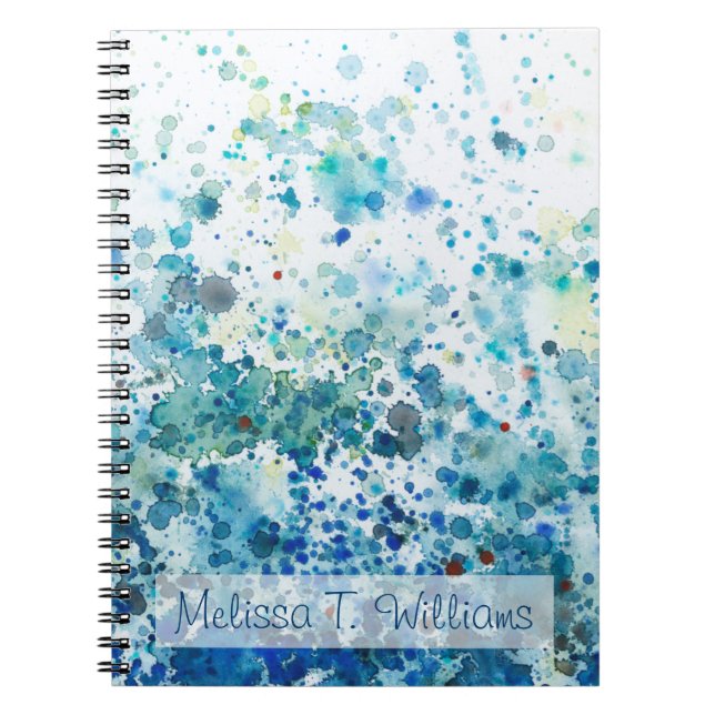 Add Your Name | Speckled Sea I Notebook (Front)