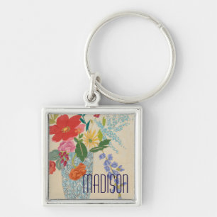 Add Your Name Spring Blossoms II Key Ring