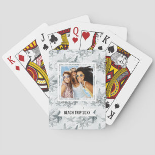 Add Your Name Starfish On The Sea Pattern Playing Cards