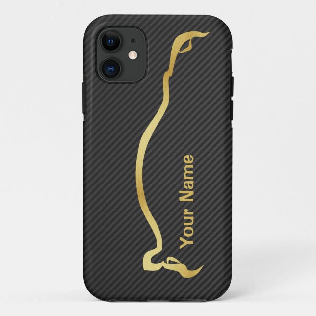 "add your name" STI Impreza Gold Silhouette Case-Mate iPhone Case (Back)