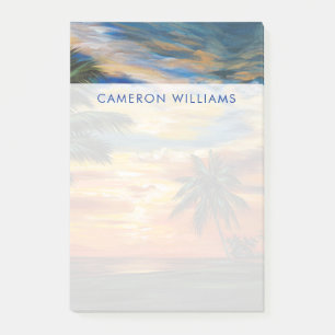 Add Your Name   Stunning Tropical Sunset Post-it Notes