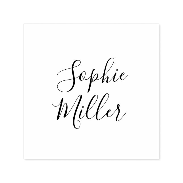 Add Your Name Stylish Calligraphy Script Self-inking Stamp (Design)