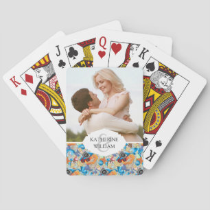 Add Your Name   Summer Fun Pattern Playing Cards