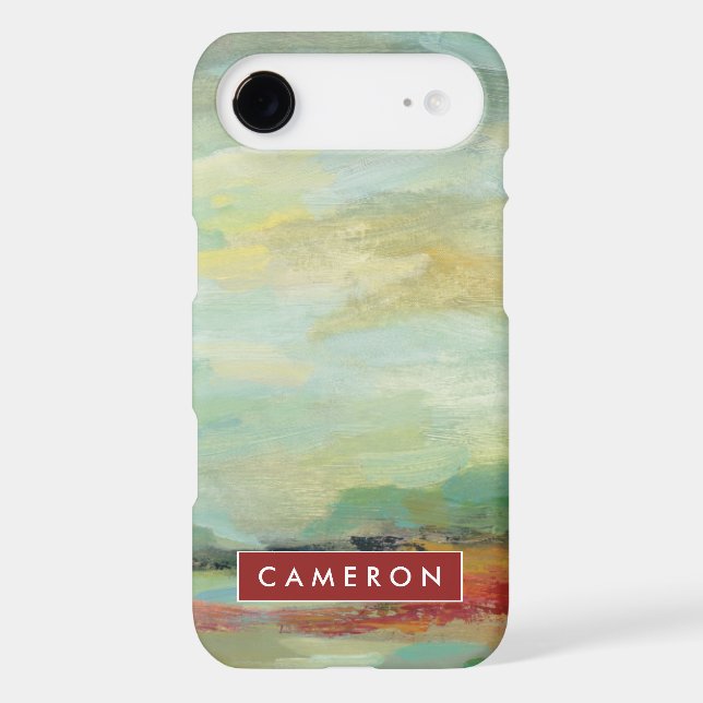 Add Your Name | Sunrise Field Abstract Print Case-Mate iPhone Case (Back)