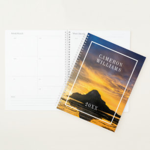 Add Your Name Sunset Over Bacuit Archipelago Planner