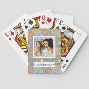 Add Your Name   Surf Rider Pattern Playing Cards
