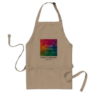 Add Your Name Surname Business Company Logo Standard Apron
